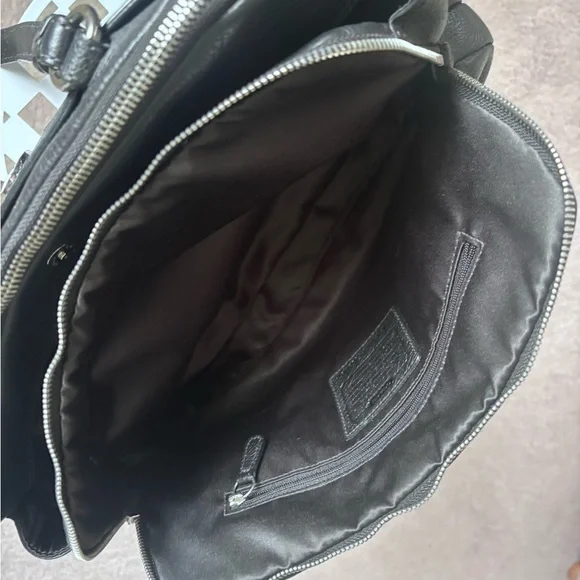 Vintage Coach Penelope Black Pebbled Leather Turnlock Satchel Shoulder Bag - Picture 14 of 15